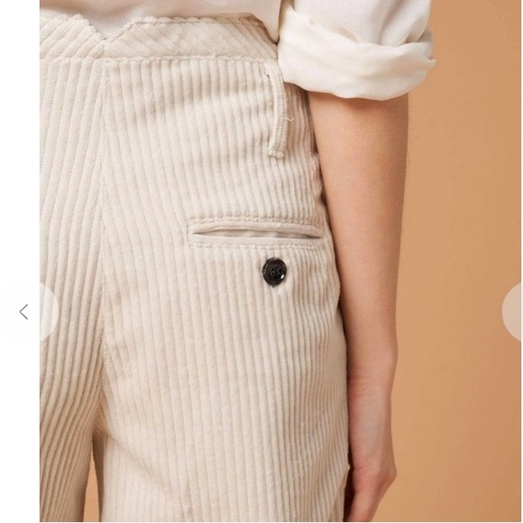 NWT Sessùn Rocco Corduroy Trouser Pants in Fleur De Sel Size 38 - fits like US 4 - Picture 3 of 14